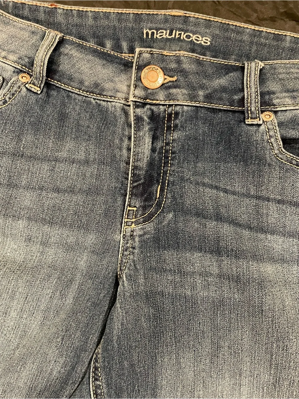 Maurices Blue Boot Cut Jeans with Embroidered Pocket